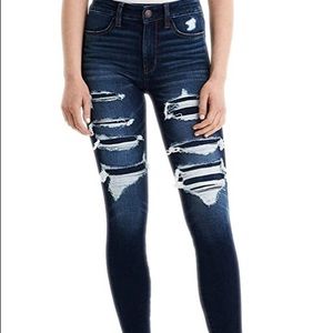 American Eagle Dark Wash Jeans w/ Rips